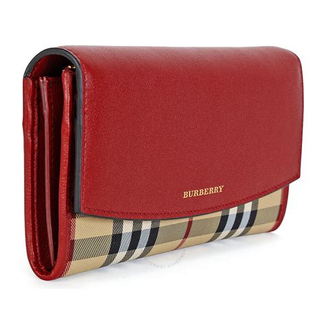 burberry horseferry check and leather continental wallet 3982478|Check and Leather Continental Wallet in Dark birch brown.